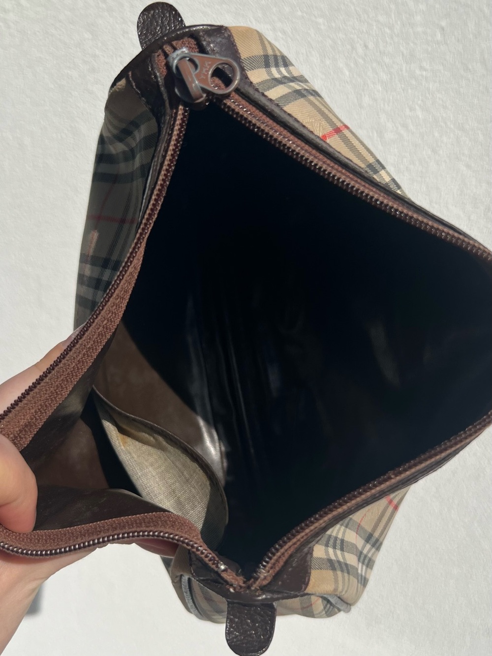 Burberrys plaid pouch cosmetic bag clutch - Picture 8 of 13